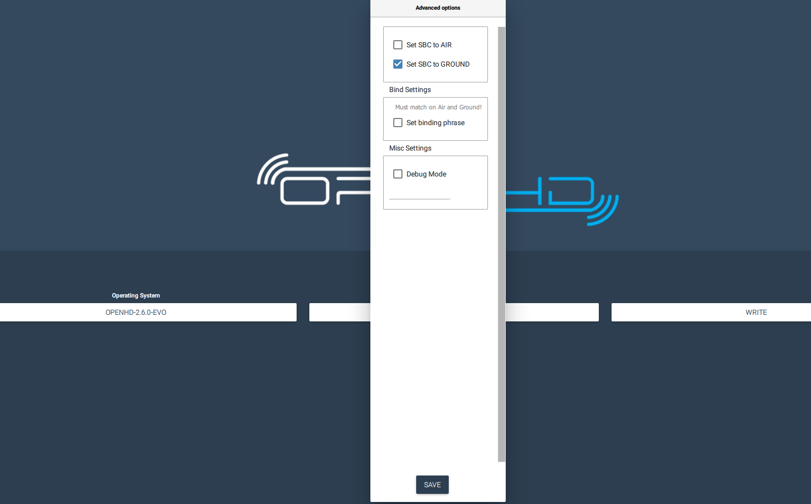 Ground Configuration Settings