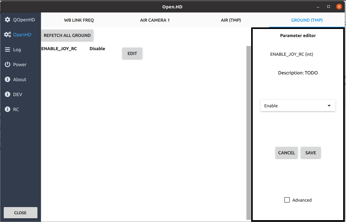 Enable Joystick RC